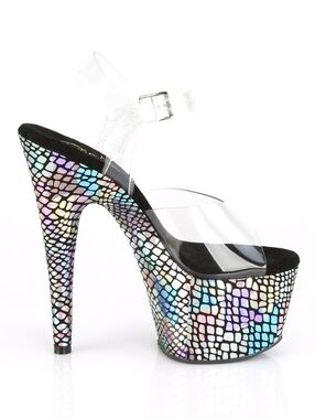 Pleaser 7" Adore Purple Hologram Snake Platfom